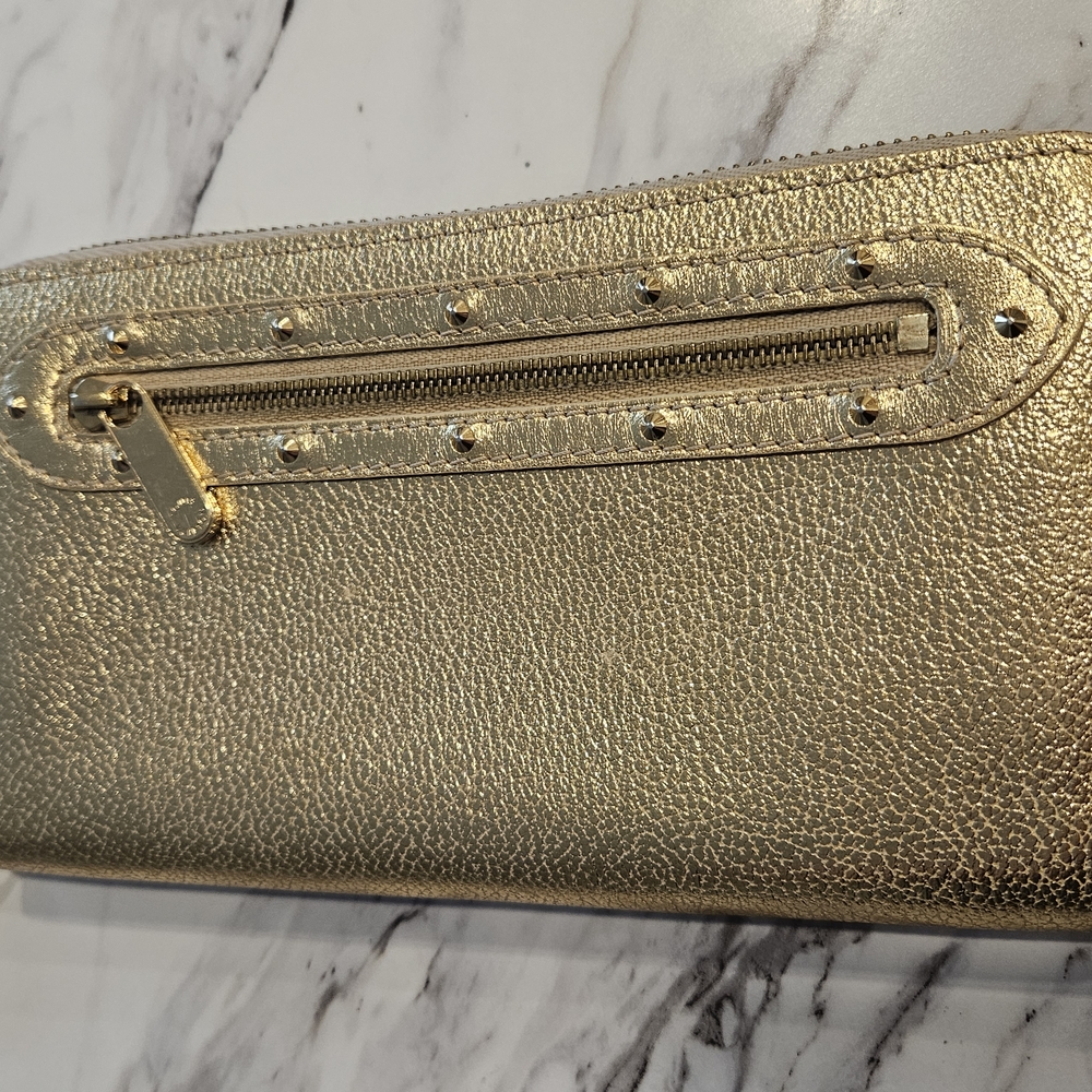 Gold Leather Women's Wallet